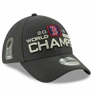 New Era Boston Red Sox Charcoal 2018 World Series Champions Locker Room 39THIRTY